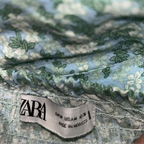 Zara Floral Print Linen Blend Jumpsuit(Size Medium) - Picture 9 of 11